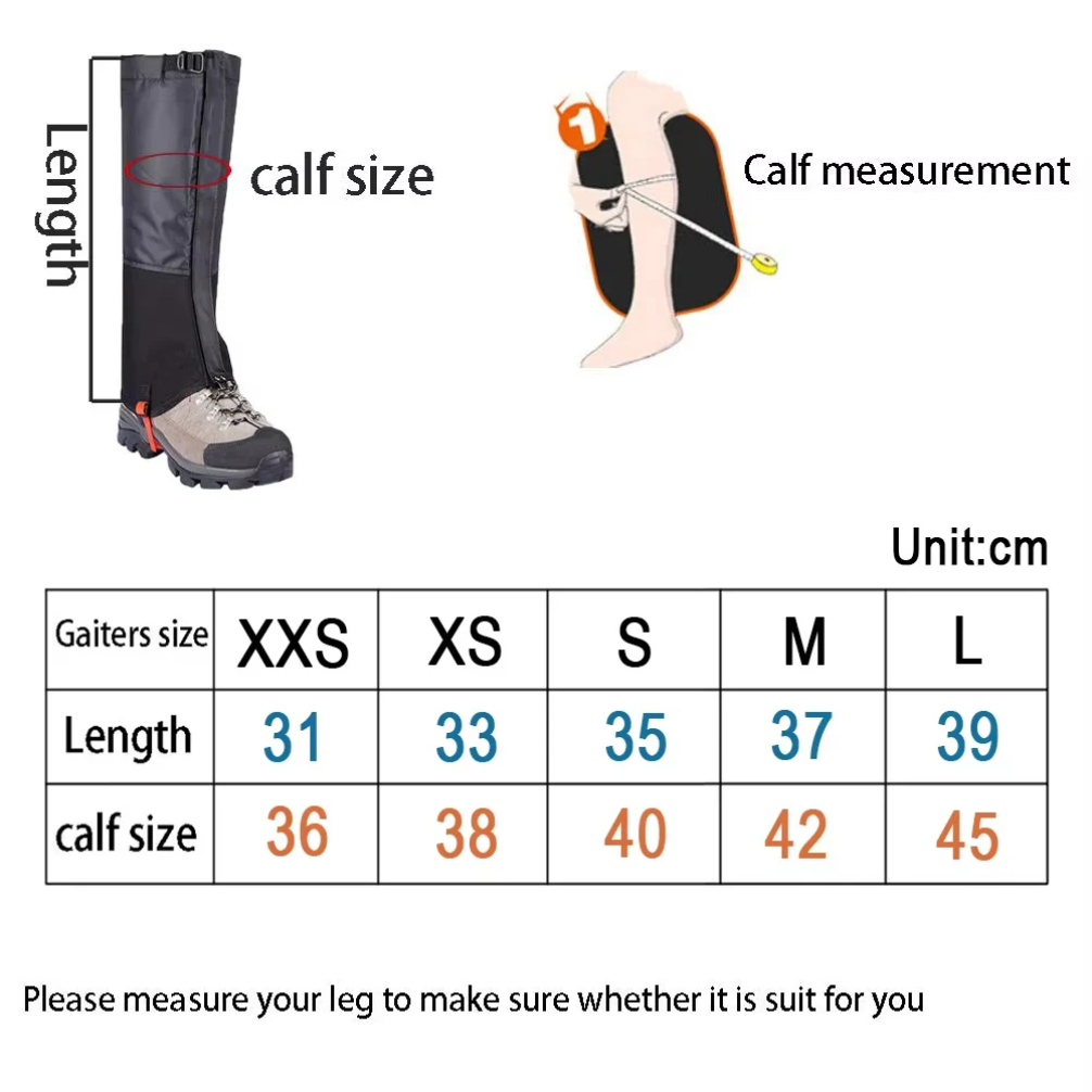 Waterproof Snow Leg Gaiters Hi - مراجعة Trekking Gaiters وسعره