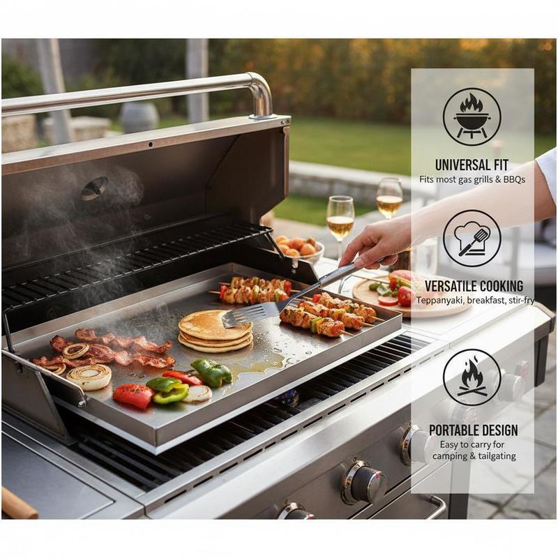 Flat Top Grill Plate 23x16 inc - مراجعة Cooking Outdoor Camping وسعره