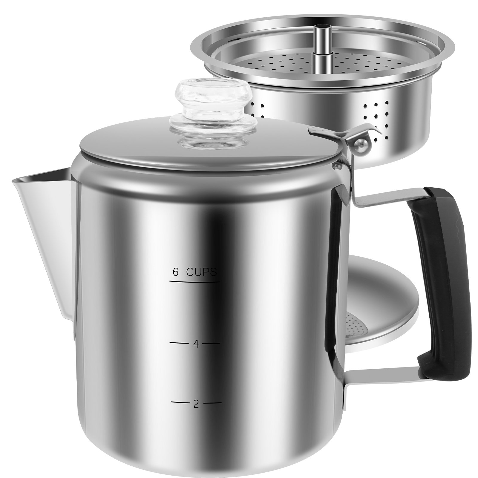 Stainless Steel Coffee Percola - مراجعة Camp Percolator Coffee وسعره