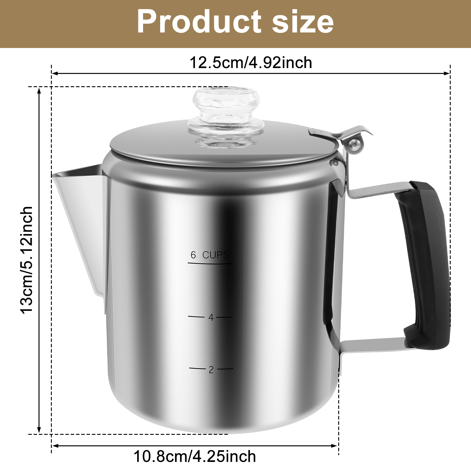Stainless Steel Coffee Percola - مراجعة Camp Percolator Coffee وسعره