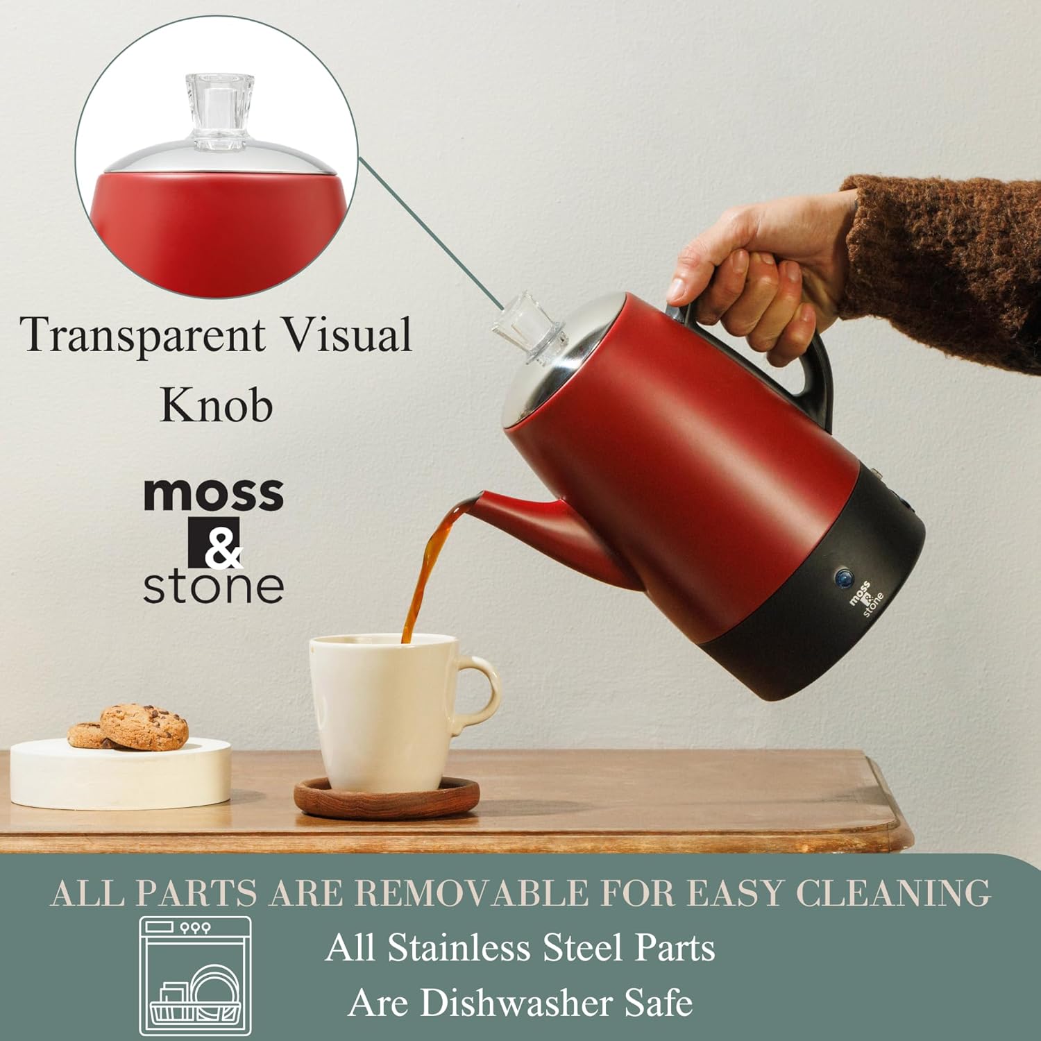 Red Electric Coffee Percolator - مراجعة Camp Percolator Coffee وسعره