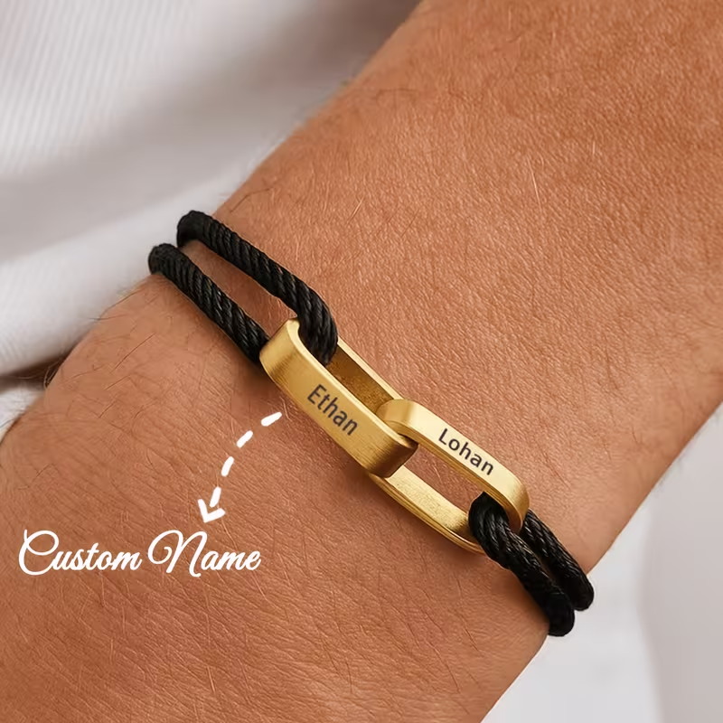 Custom Couple Bracelet with 2  - مراجعة Paracord Bracelet وسعره