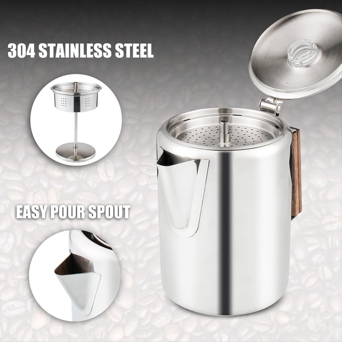 A56K Coffee Percolators Stovet - مراجعة Camp Percolator Coffee وسعره