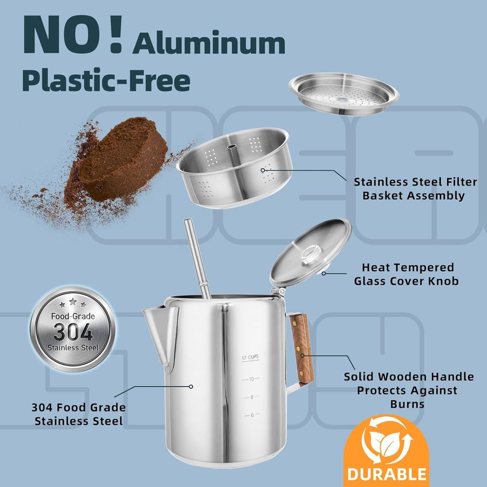 Camping Percolator Coffee Pot  - مراجعة Camp Percolator Coffee وسعره