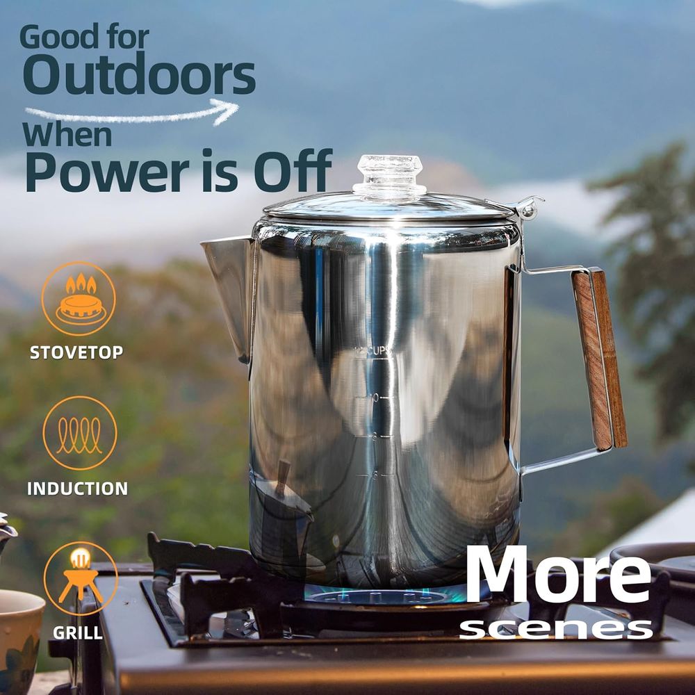 Camping Percolator Coffee Pot  - مراجعة Camp Percolator Coffee وسعره