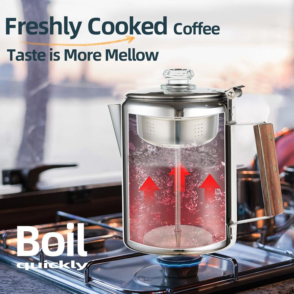 Camping Percolator Coffee Pot  - مراجعة Camp Percolator Coffee وسعره