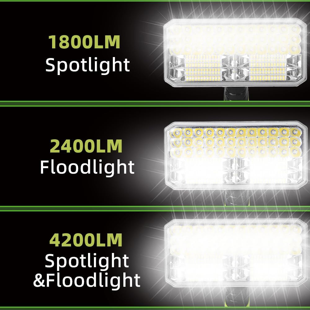 40W 4200LM Cordless LED Flashl - مراجعة Outdoor Camping Jobs وسعره