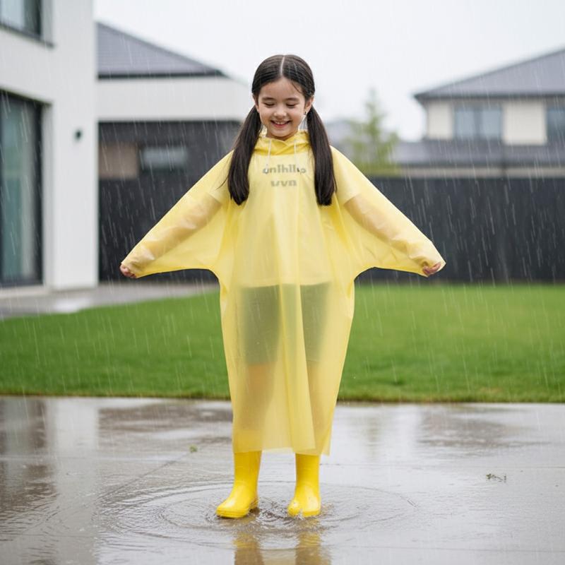 Disposable Long Kids Raincoat  - مراجعة Outdoor Camping Kids Activities وسعره
