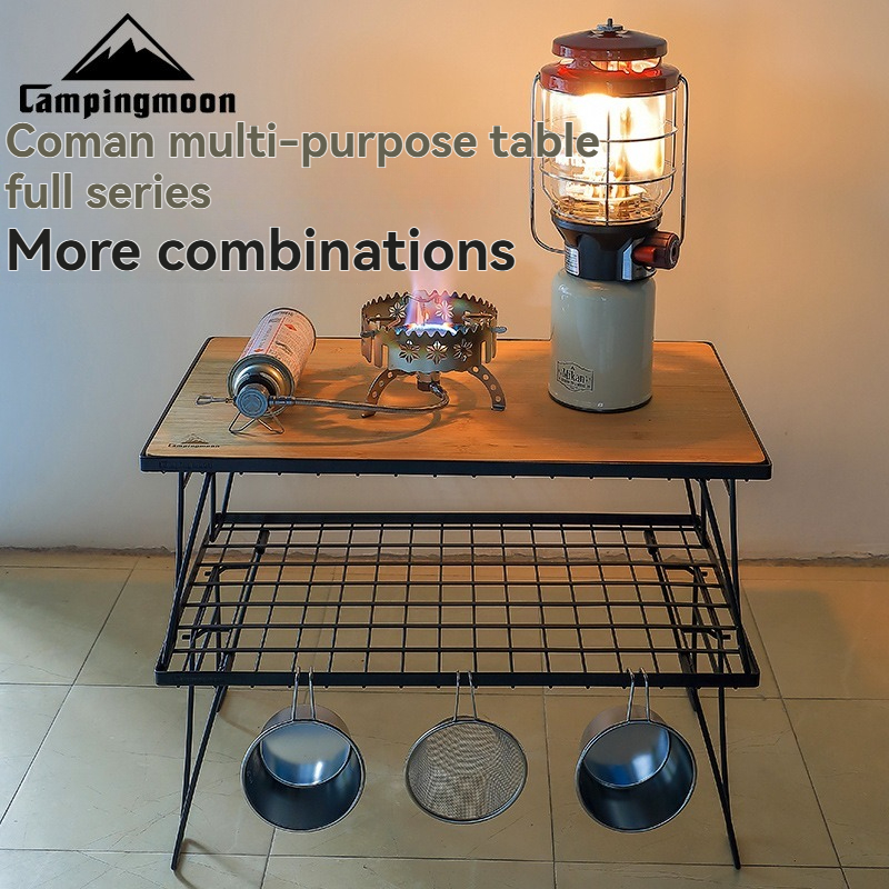 CAMPINGMOON T-230 Portable Mul - مراجعة Outdoor Camping Table With Storage وسعره