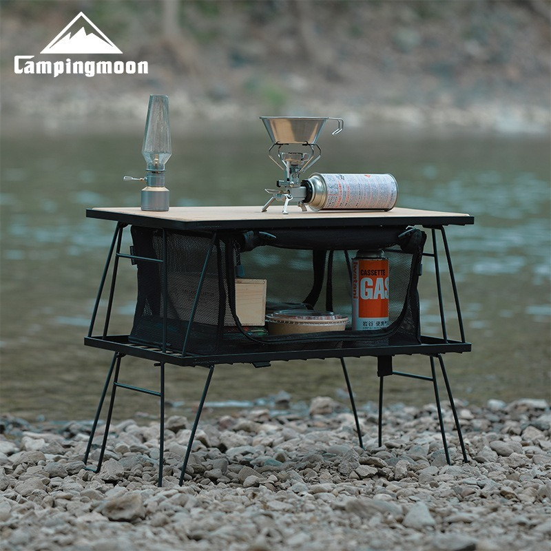 CAMPINGMOON T-230 Portable Mul - مراجعة Outdoor Camping Table With Storage وسعره
