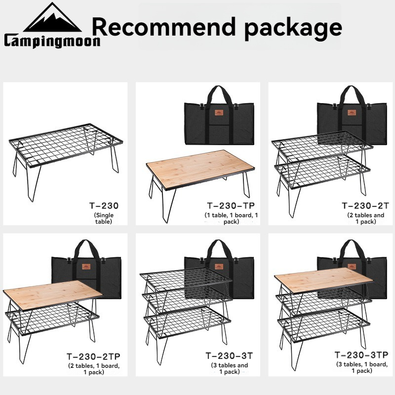 CAMPINGMOON T-230 Portable Mul - مراجعة Outdoor Camping Table With Storage وسعره