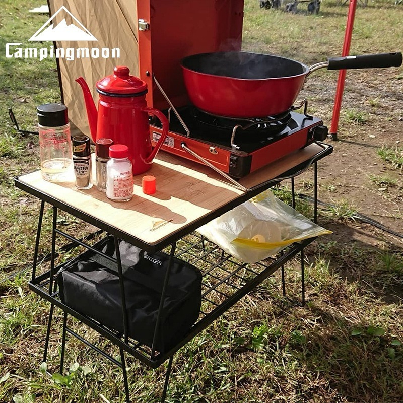 CAMPINGMOON T-230 Portable Mul - مراجعة Outdoor Camping Table With Storage وسعره