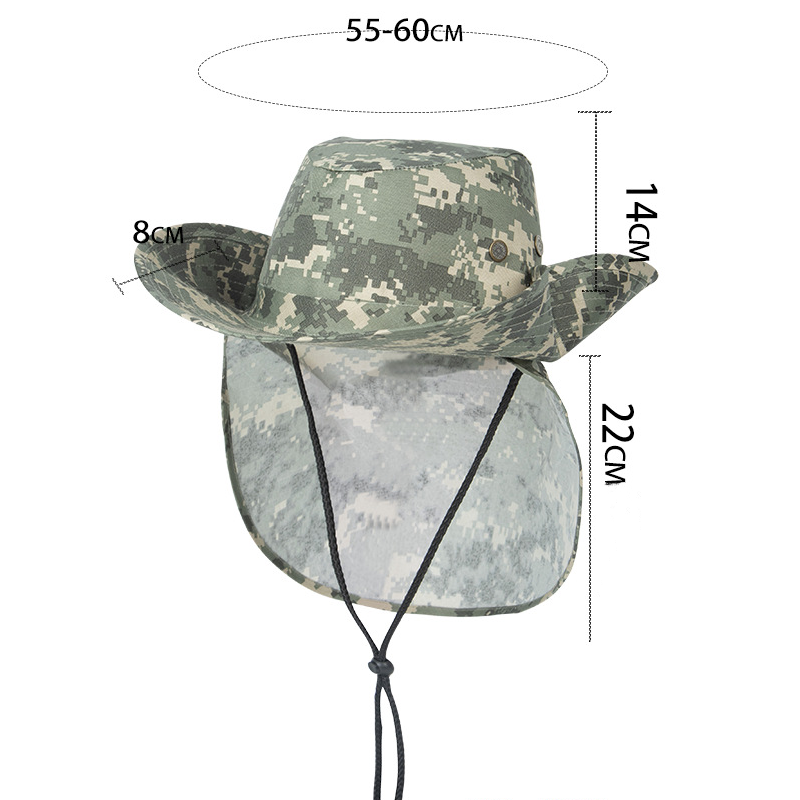 New Summer Camouflage Sun Hat  - مراجعة Camping Outdoor Quick Drying Sun Neck Protection Cap Hat وسعره