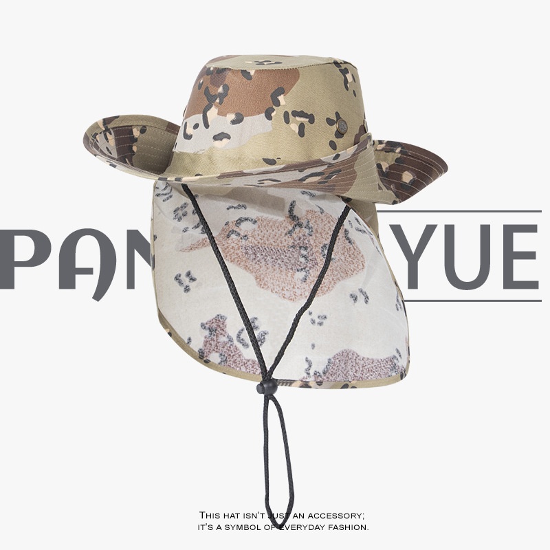 New Summer Camouflage Sun Hat  - مراجعة Camping Outdoor Quick Drying Sun Neck Protection Cap Hat وسعره