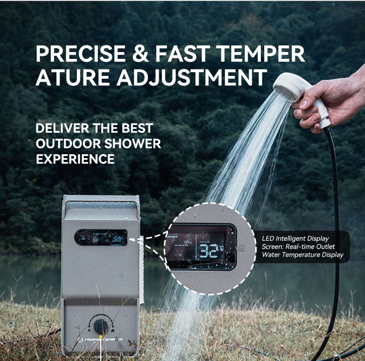 Outdoor Water Heater lpg Campi - مراجعة Outdoor Camping Hot Water Shower وسعره