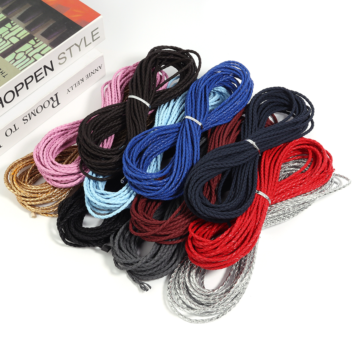 10Yards 3mm Braided Genuine Le - مراجعة Paracord Bracelet وسعره