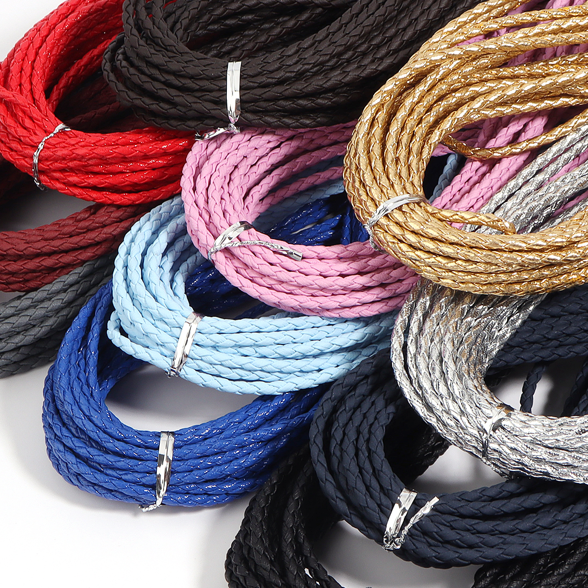 10Yards 3mm Braided Genuine Le - مراجعة Paracord Bracelet وسعره