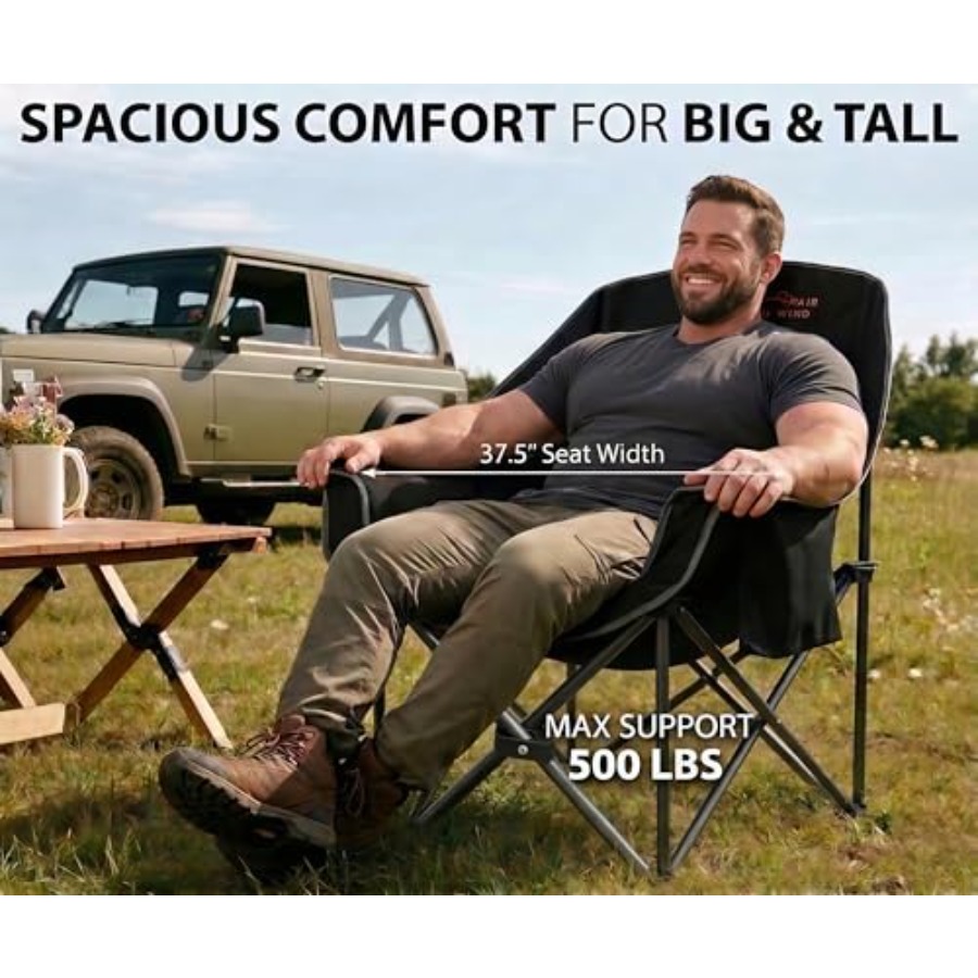 Oversized Padded Camping Chair - مراجعة Camping Quad وسعره