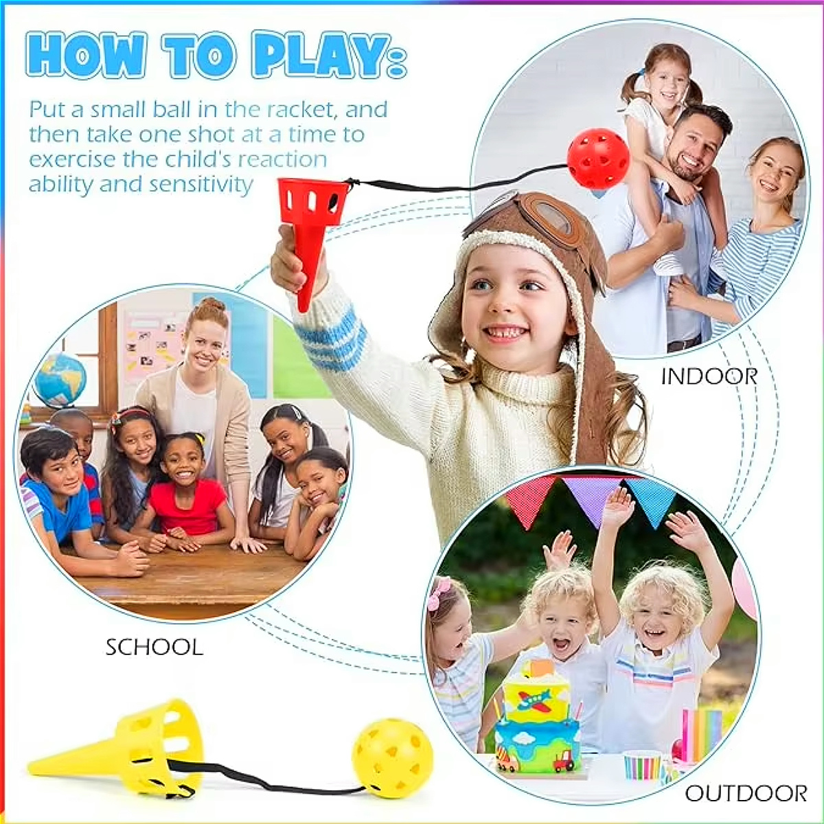 6pcs Catch a Ball Set,Champion - مراجعة Outdoor Camping Kids Activities وسعره