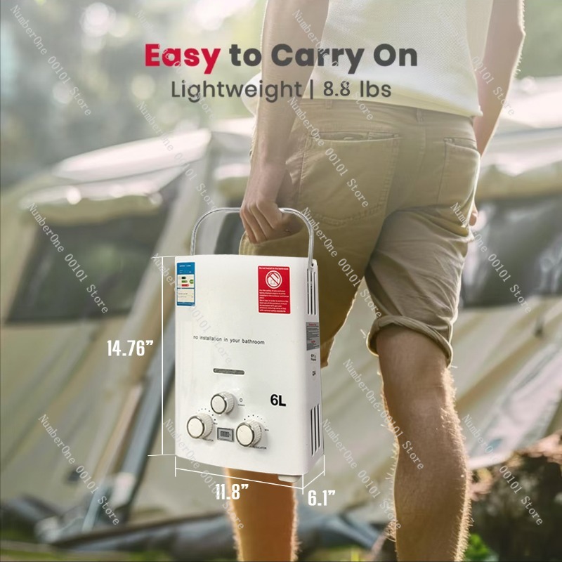 Propane LPG  Gas Tankless Wate - مراجعة Outdoor Camping Hot Water Shower وسعره