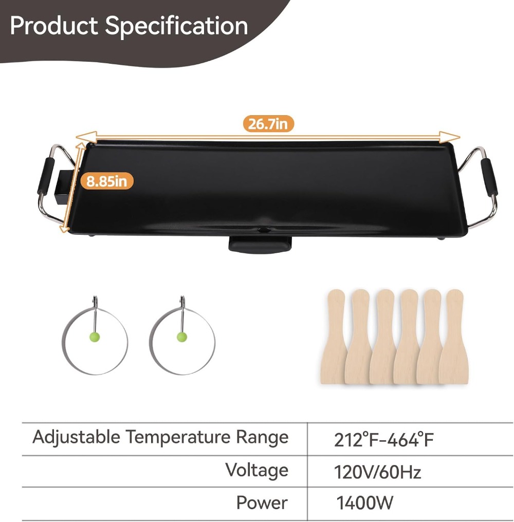 30-Inch Electric Griddle & Tep - مراجعة Outdoor Camping Griddle وسعره