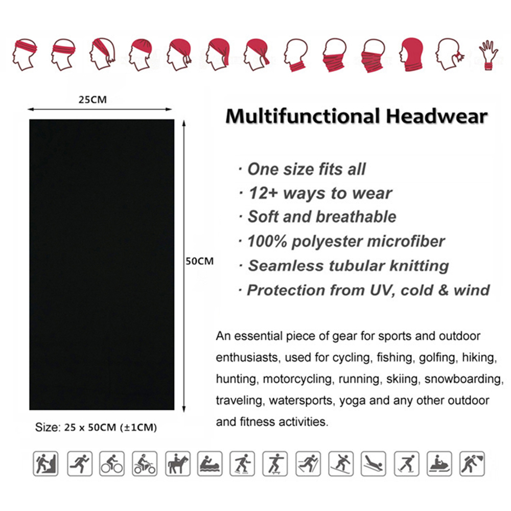 Seamless Solid Color Bandanas  - مراجعة Trekking Gaiters وسعره