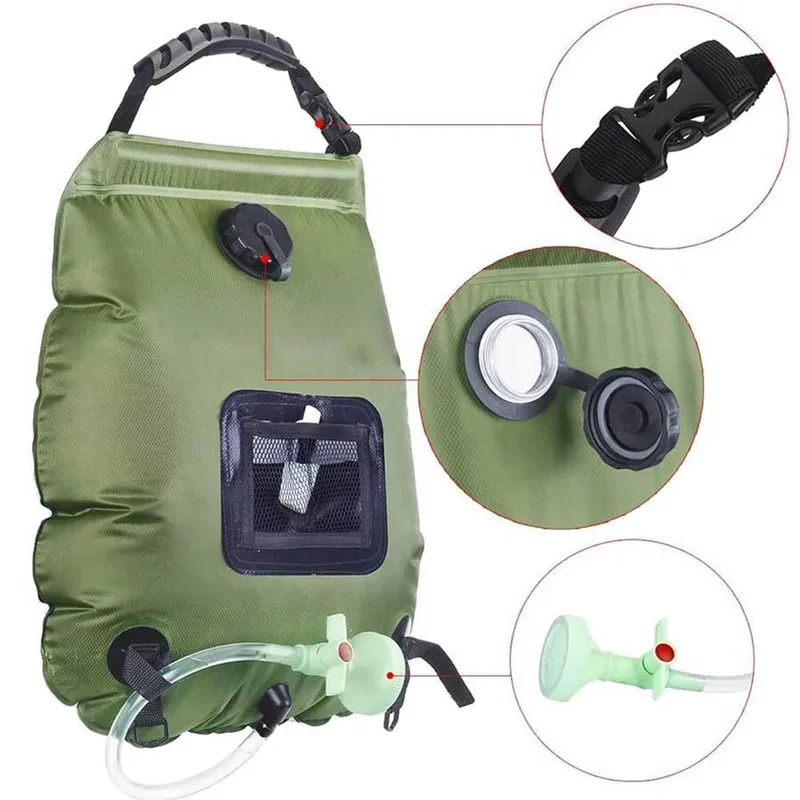 20L Solar Heating Camping Show - مراجعة Outdoor Camping Hot Water Shower وسعره