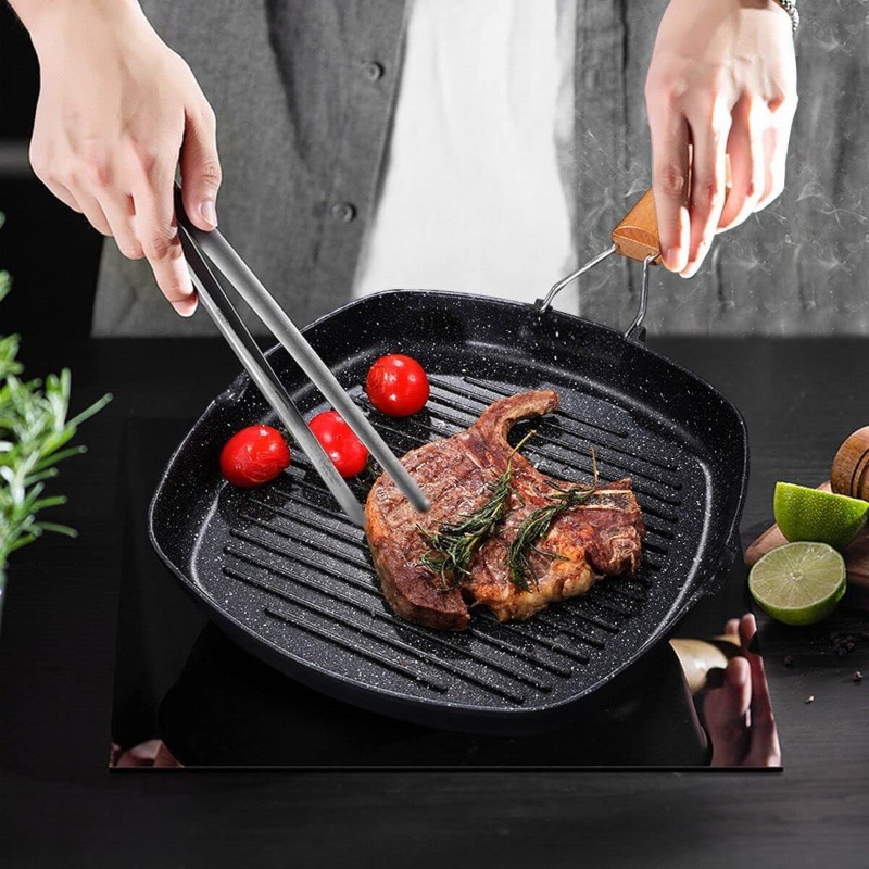 Square Grilling Skillet Steak  - مراجعة Outdoor Camping Griddle وسعره