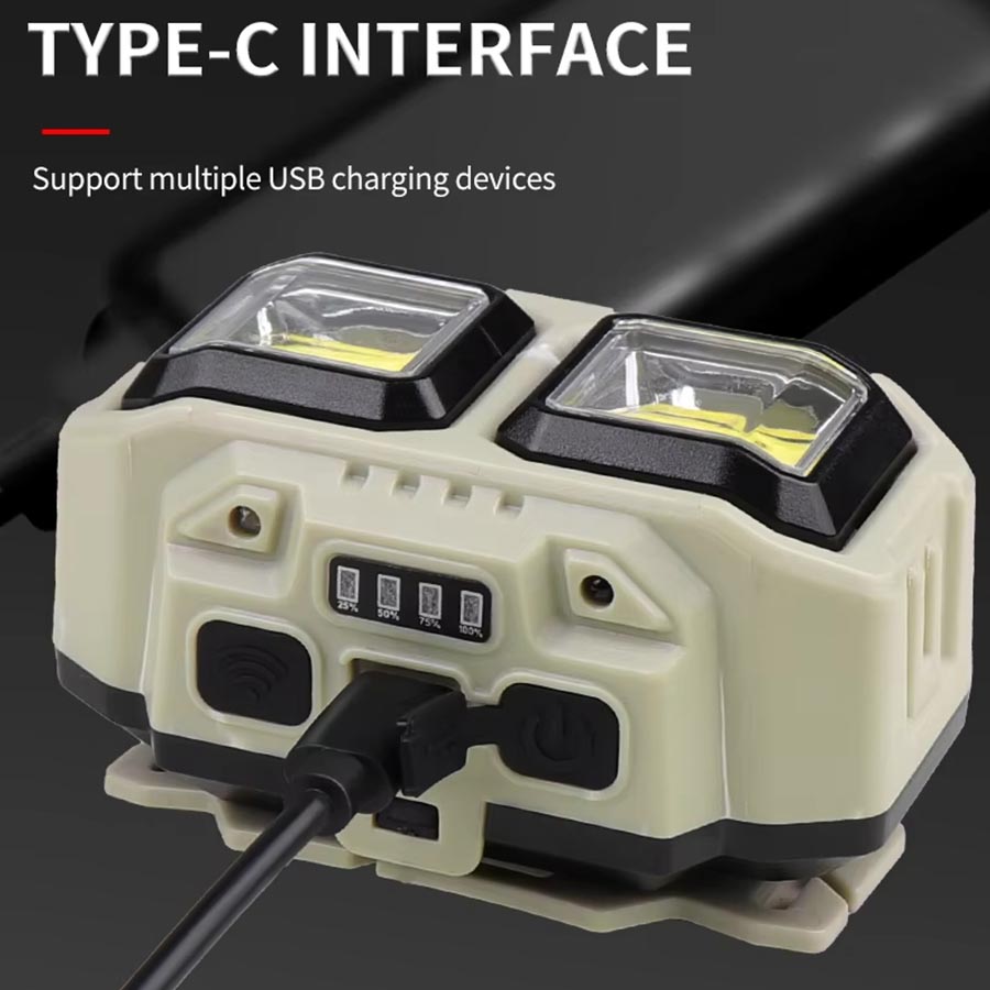 COB LED Headlamp Rechargeable  - مراجعة Outdoor Camping Jobs وسعره