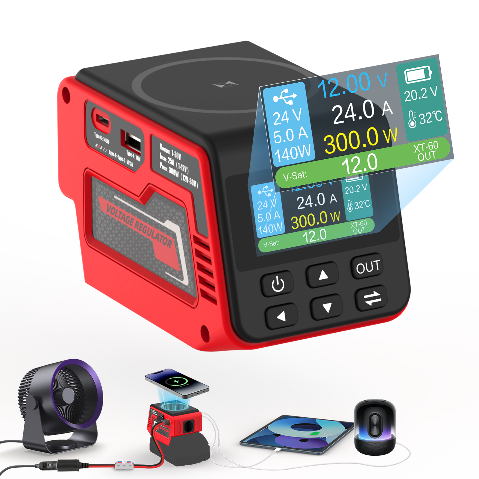 Kzreect 300W Voltage Regulator - مراجعة Camping Quad وسعره