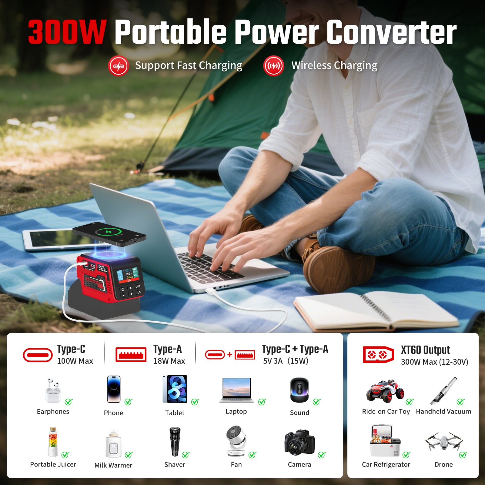 Kzreect 300W Voltage Regulator - مراجعة Camping Quad وسعره