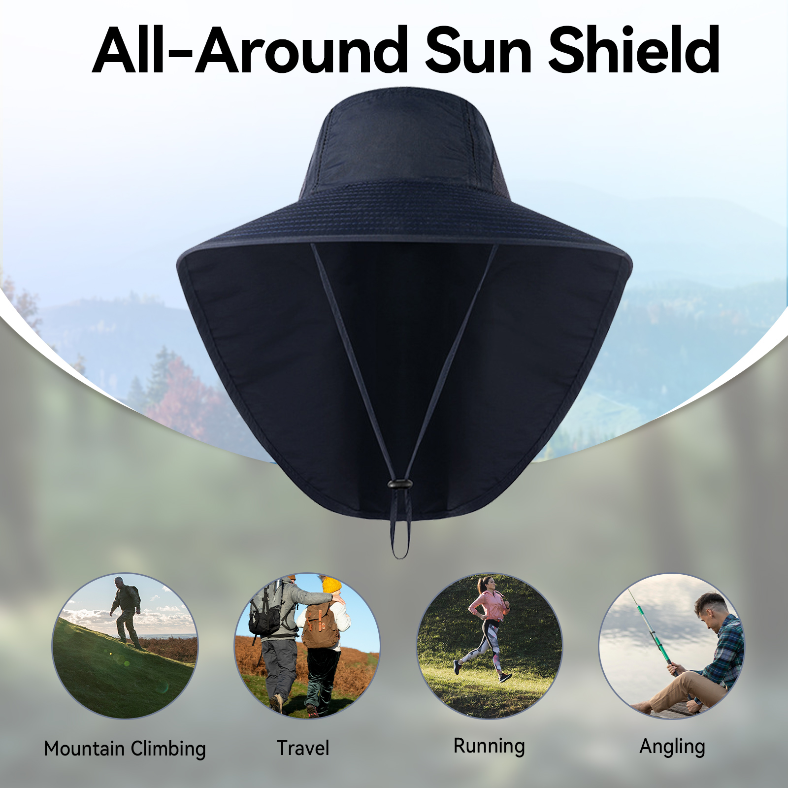 Outdoor UV Protection Sun Hat  - مراجعة Camping Outdoor Quick Drying Sun Neck Protection Cap Hat وسعره