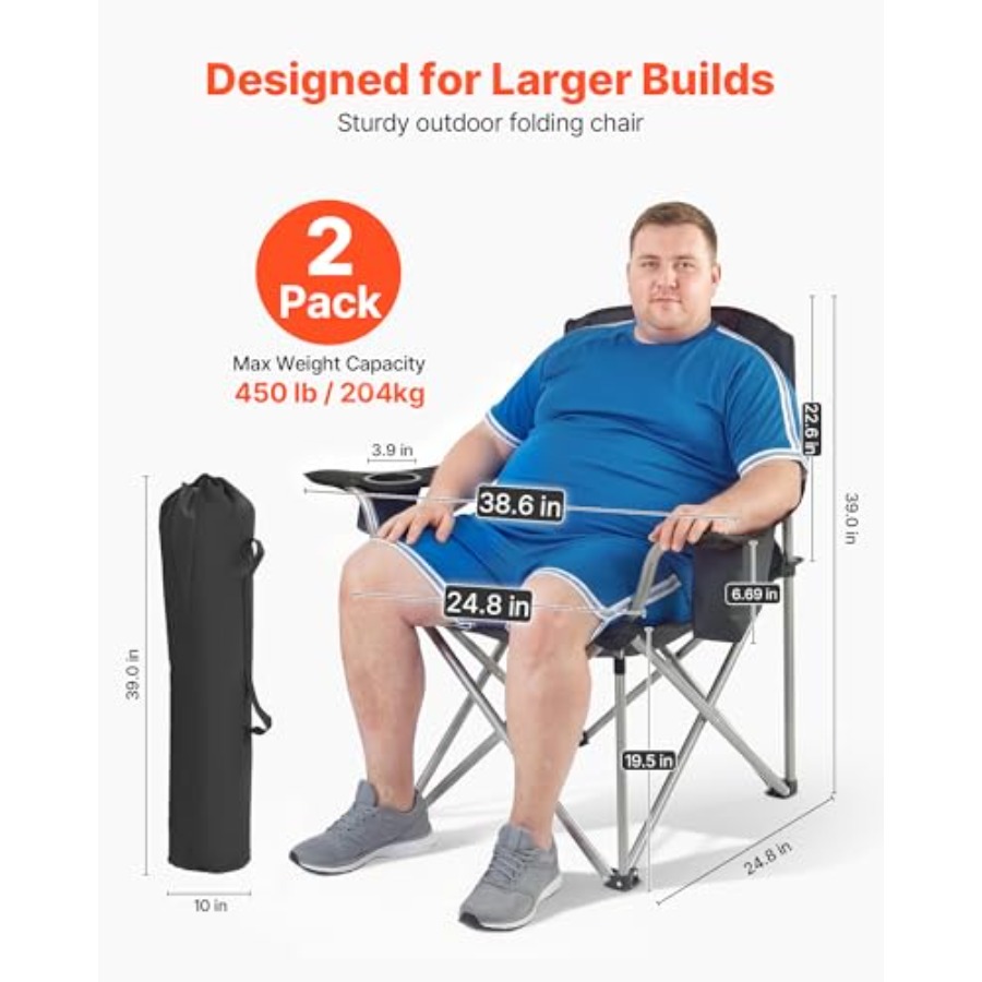 Oversized Camping Folding Chai - مراجعة Camping Quad وسعره