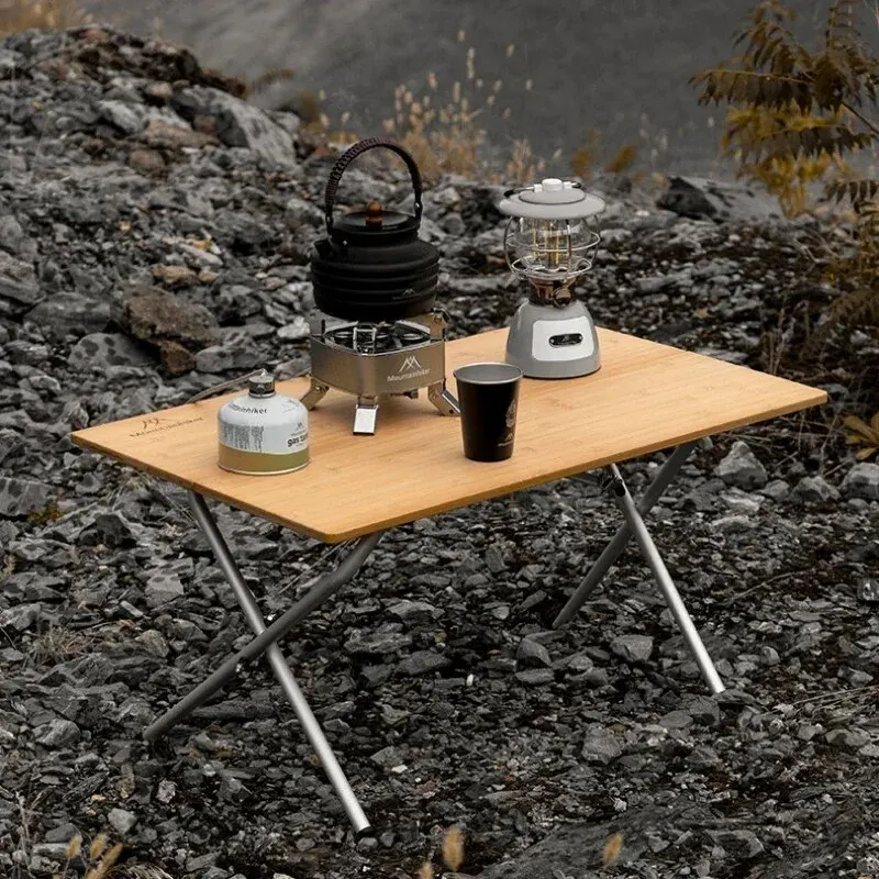 MOUNTAINHIKER 2/3 Bamboo Foldi - مراجعة Outdoor Camping Table With Storage وسعره
