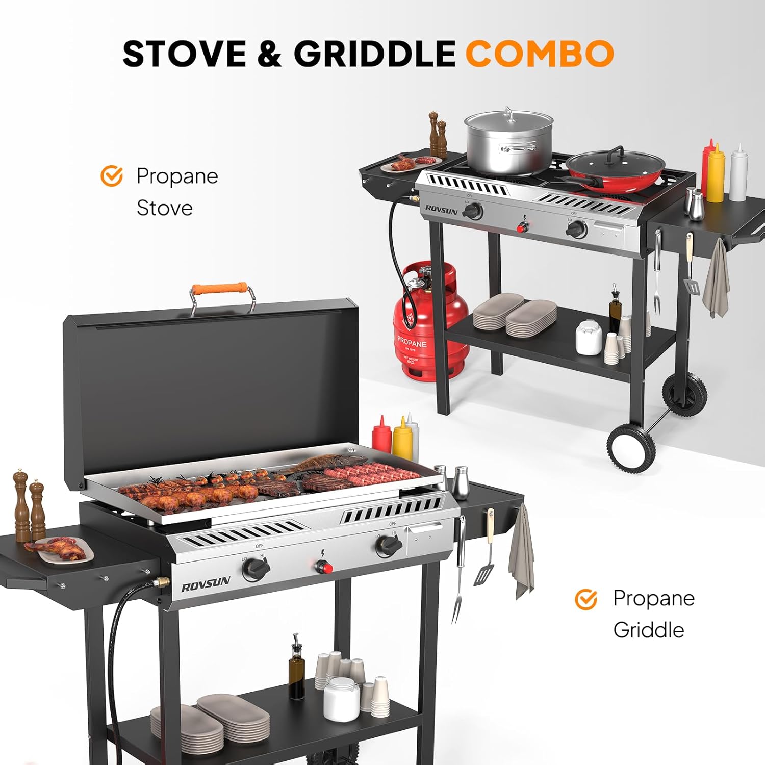 150,000 BTU 2-Burner Propane G - مراجعة Outdoor Camping Griddle وسعره