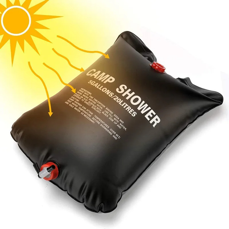 20/40L Camping foldable Solar  - مراجعة Outdoor Camping Hot Water Shower وسعره